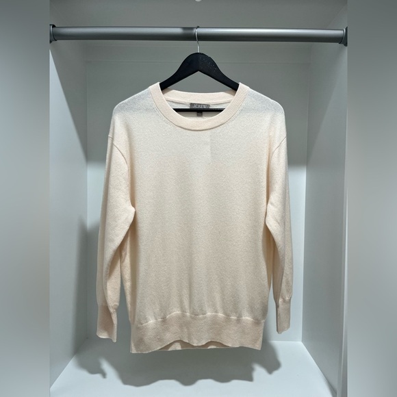 J crew Cashmere relaxed crewneck sweater heather muslin NEW $188 CB905 size XS - Picture 7 of 12
